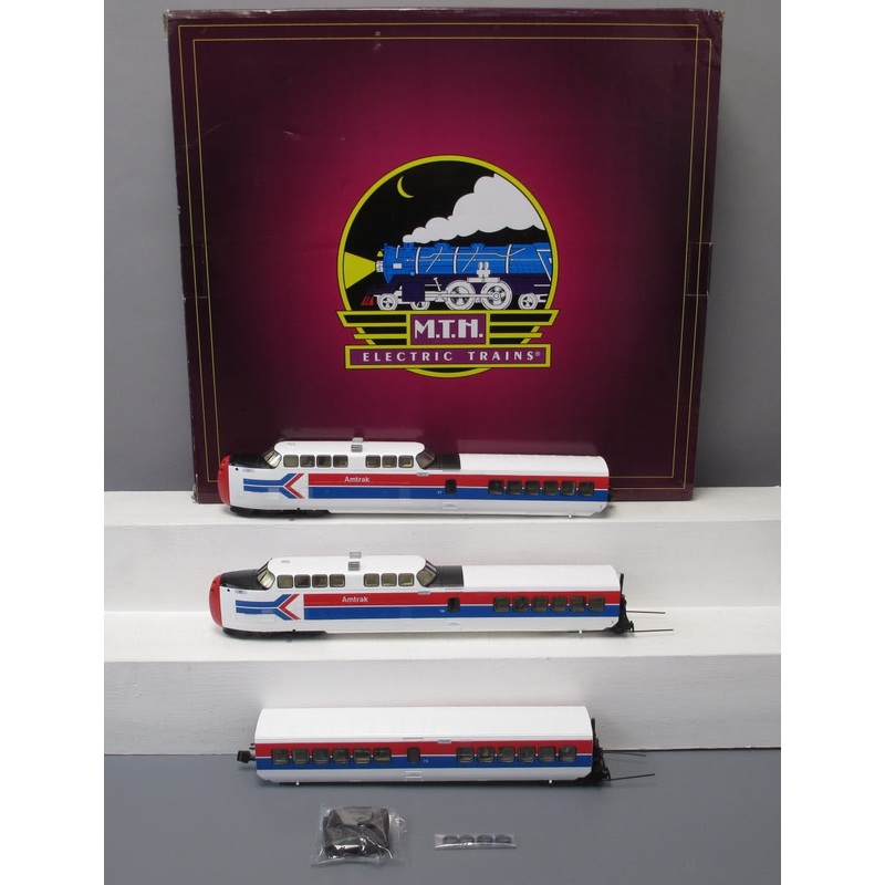 MTH 20-21492-1 O Amtrak TurboTrain Passenger Set w/Proto-Sound 3 LN/Box