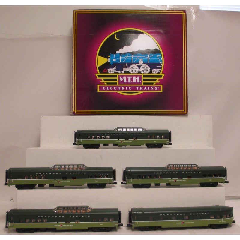 MTH 20-65238 Northern Pacific 5-Car 70′ Smooth Passenger Set – RARE! LN/Box