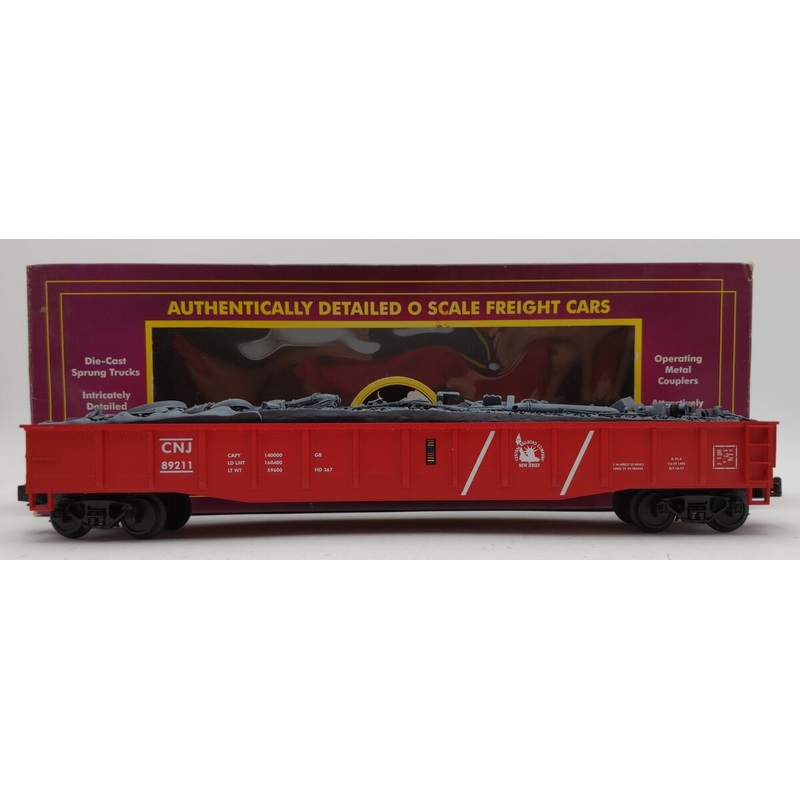 MTH 20-98018 O Scale Jersey Central Gondola Car w/Junk Load NIB