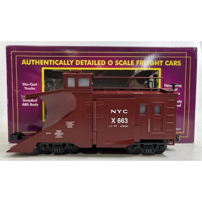 MTH 20-98219 O Gauge New York Central Snow Plow #X663 EX/Box
