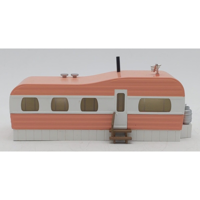 MTH 30-90579 O RailKing Stainless Mobile Home Salmon & White EX