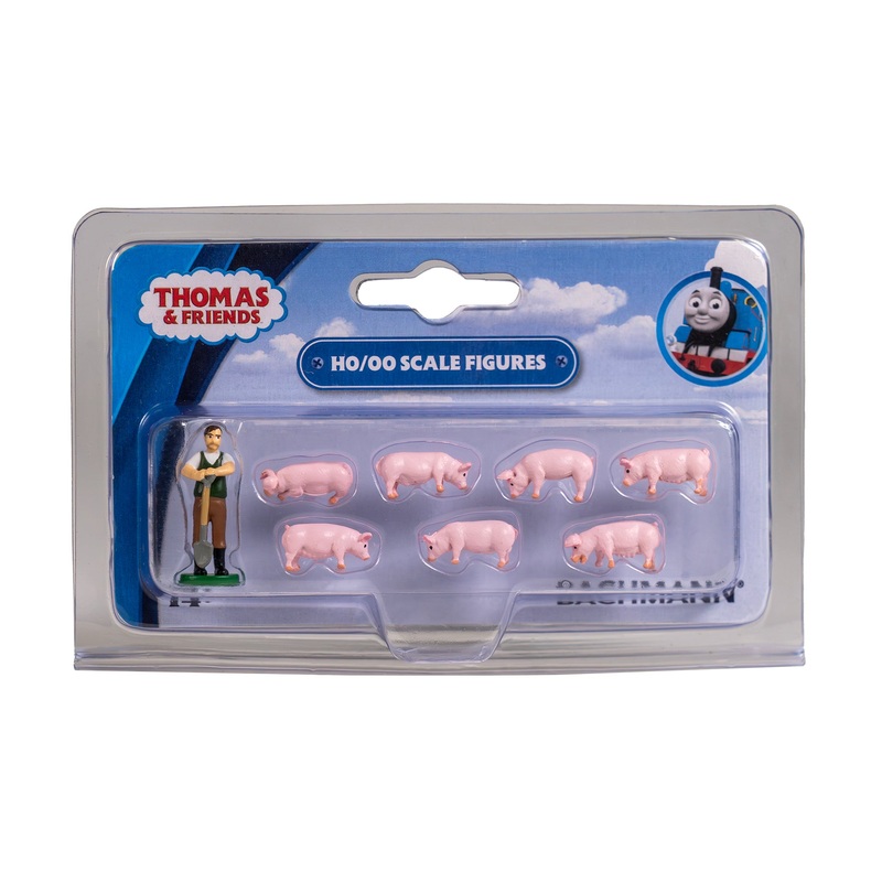 Bachmann 33305 HO/OO Thomas & Friends Farmer Trotter and Pigs Figures (Set of 8)