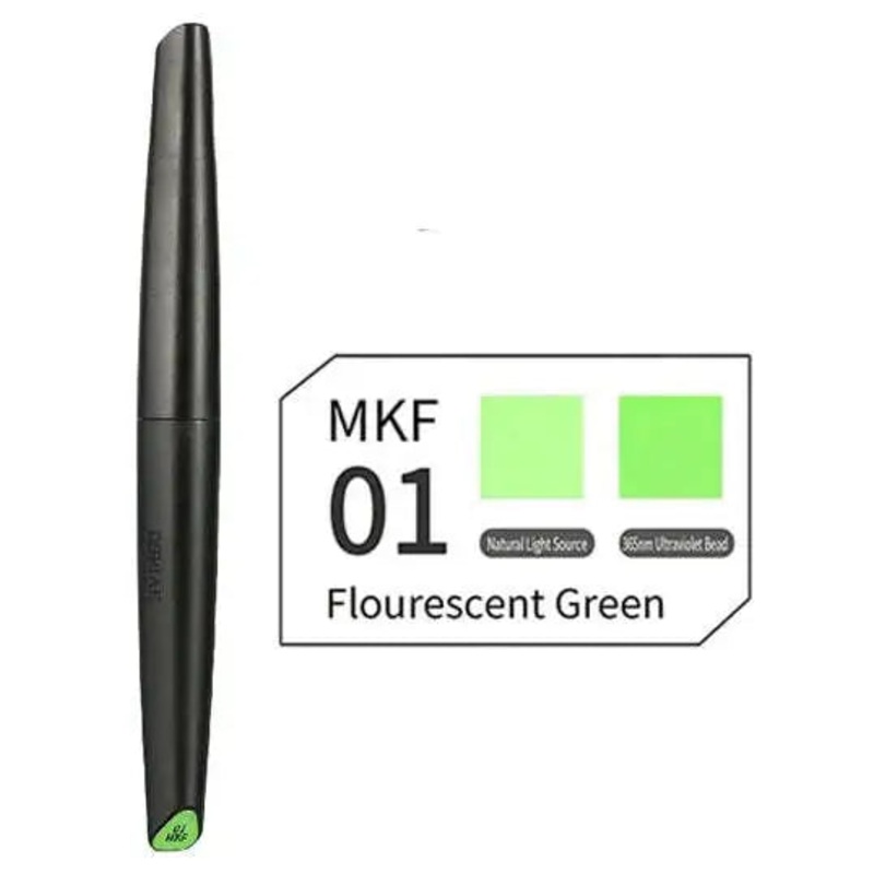 Dspiae MKF-01 Fluorescent Green Eco-friendly Water-based Soft Head Marker