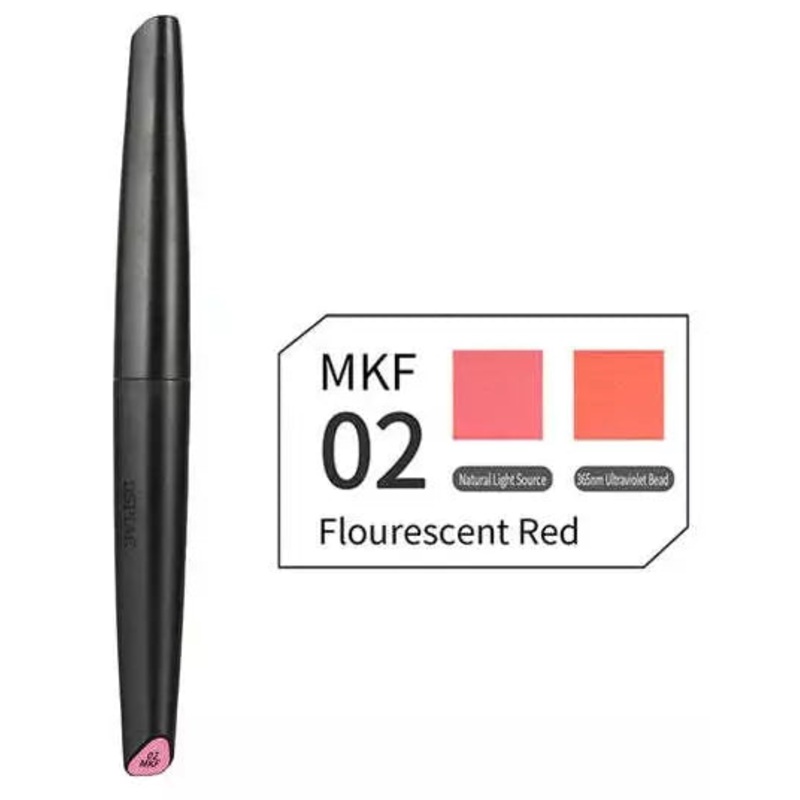 Dspiae MKF-02 Fluorescent Red Eco-friendly Water-based Soft Head Marker