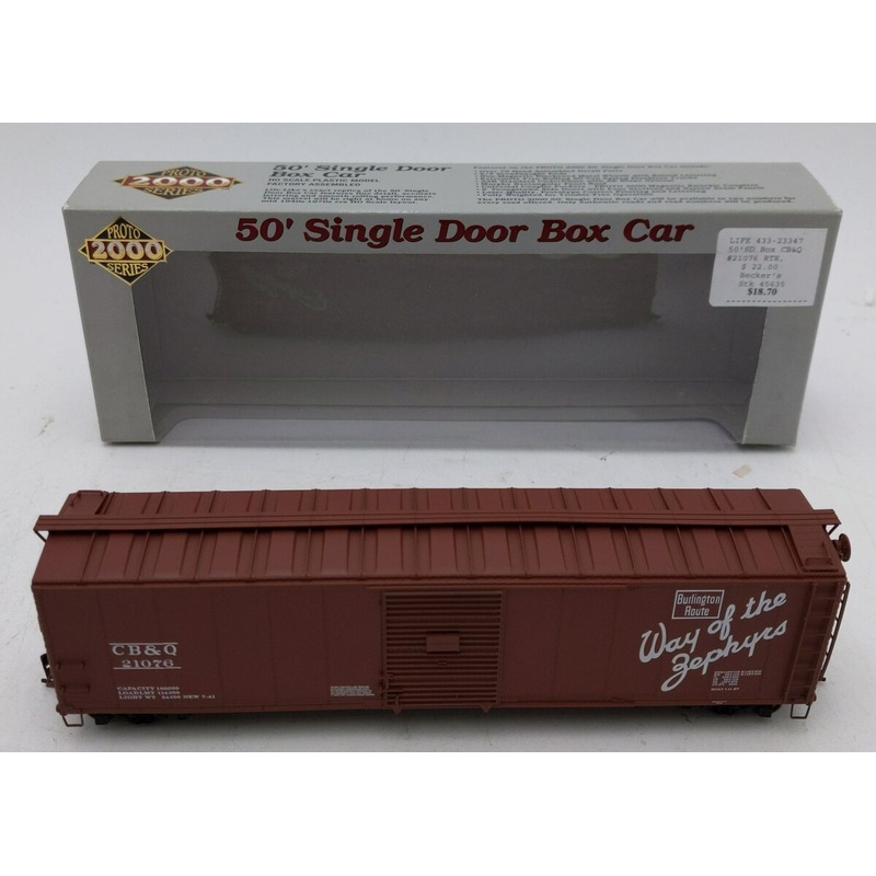 Proto 2000 23347 HO CB&Q Boxcar #21076 NIB