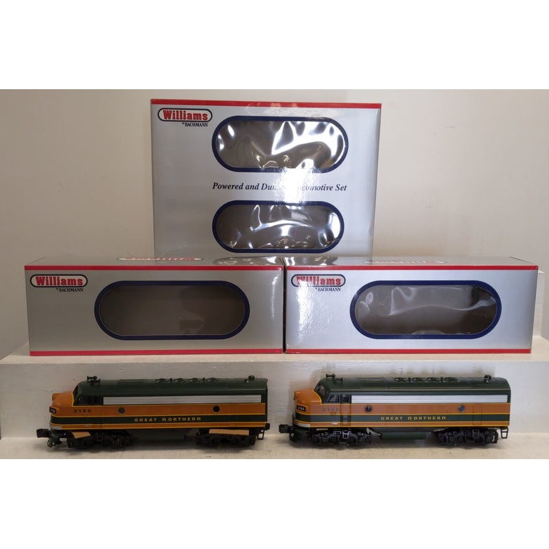 Williams 20710 O Great Northern EMD F7 A-A 3-Rail Diesel Locomotive Set EX/Box