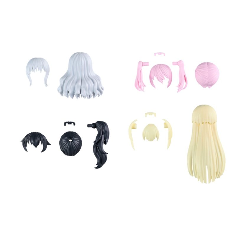 Bandai 9049100 30MS Option Hair Style Parts Vol.11 (4 Types) Plastic Model Kit