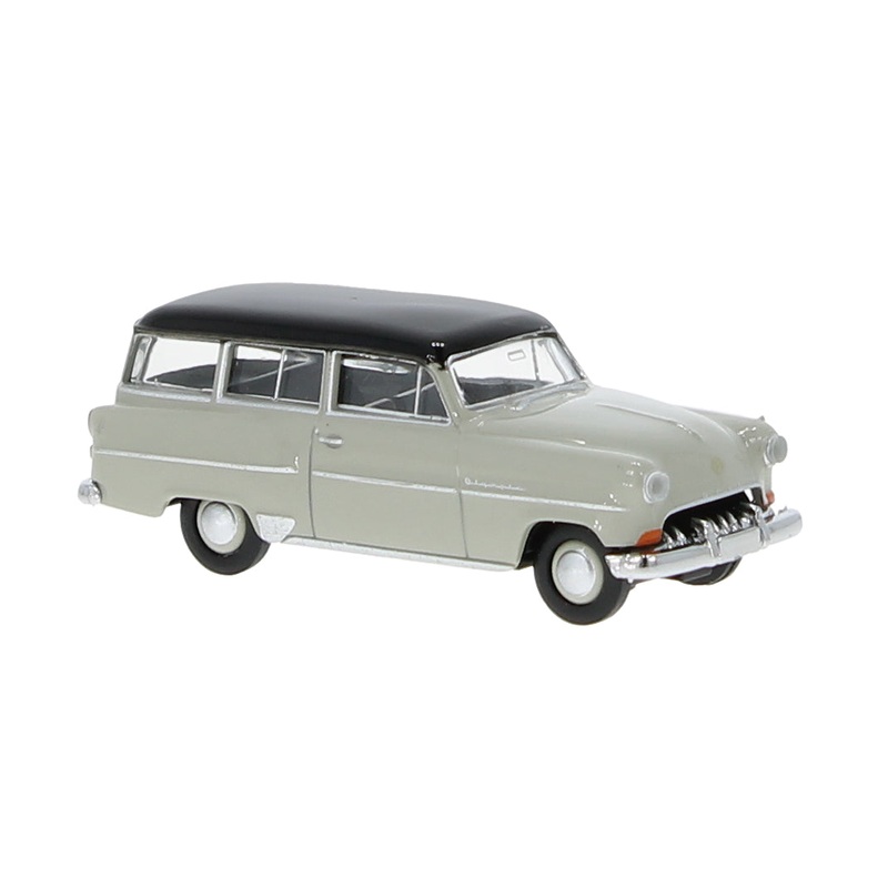 Brekina Automodelle 20247 HO Gray/Black ’53-’54 Opel Olympia Caravan Wagon