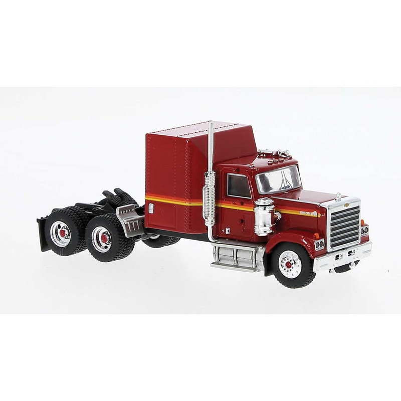 Brekina Automodelle 85784 HO Red/Yellow Chevrolet Bison Semi Tractor Only