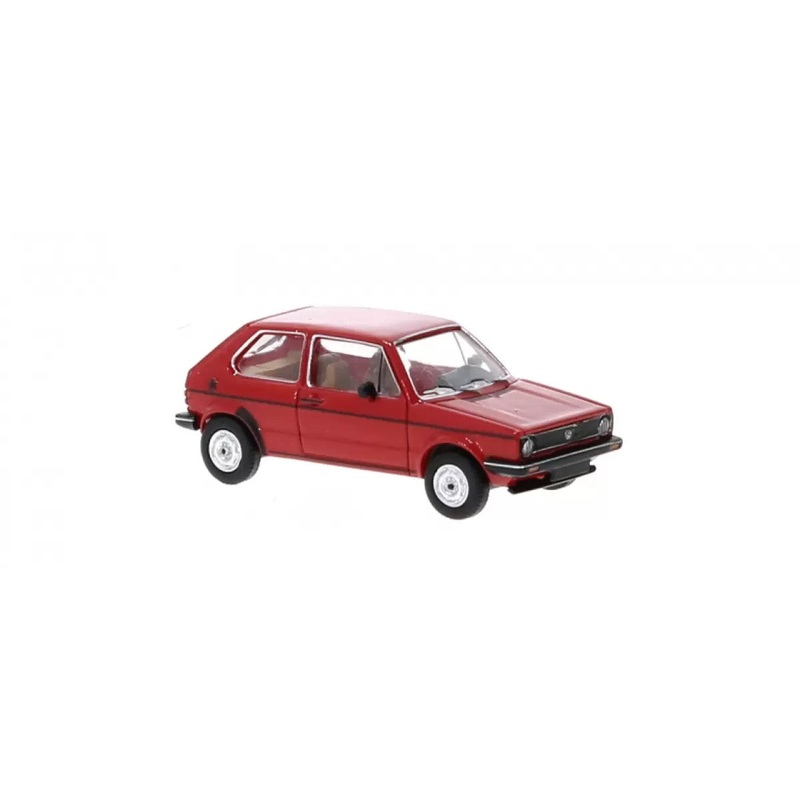Brekina Automodelle PCX870525 HO Assembled Red Volkswagen Golf 1 Station Wagon
