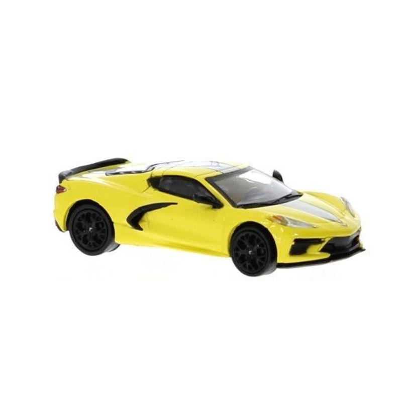 Brekina Automodelle PCX870672 HO Yellow/Black 2020 Chevy Corvette C8 Stingray
