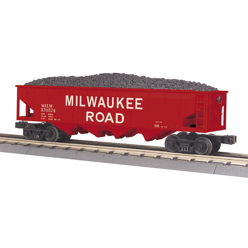 MTH 30-75755 O Milwaukee Road RailKing 4-Bay Hopper Car