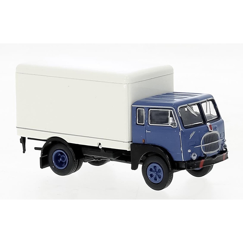 Brekina Automodelle 58606 HO Blue/Gray Fiat 642 Rounded Box-Body Delivery Truck