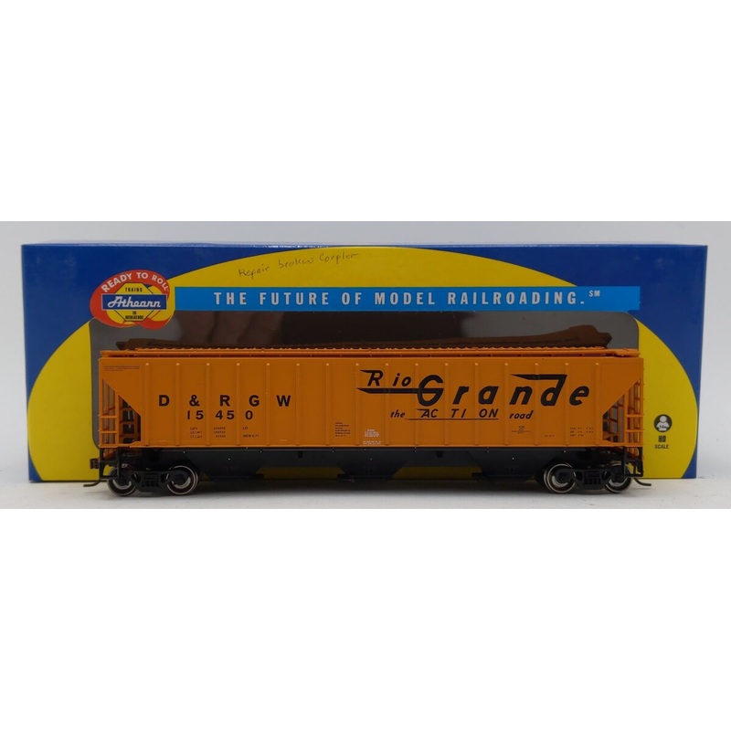 Athearn 72380 HO RTR PS 4740 Covered Hopper, D&RGW #15450 EX/Box