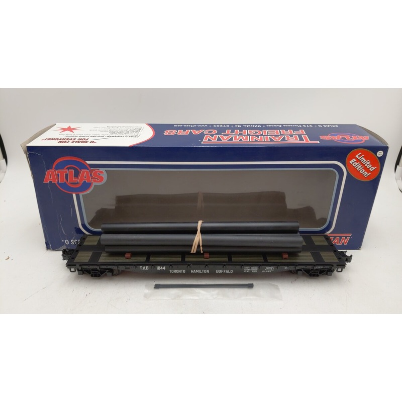 Atlas 0943-2 O Gauge Toronto Hamilton & Buffalo Flat Car W/ Load #1844 EX/Box