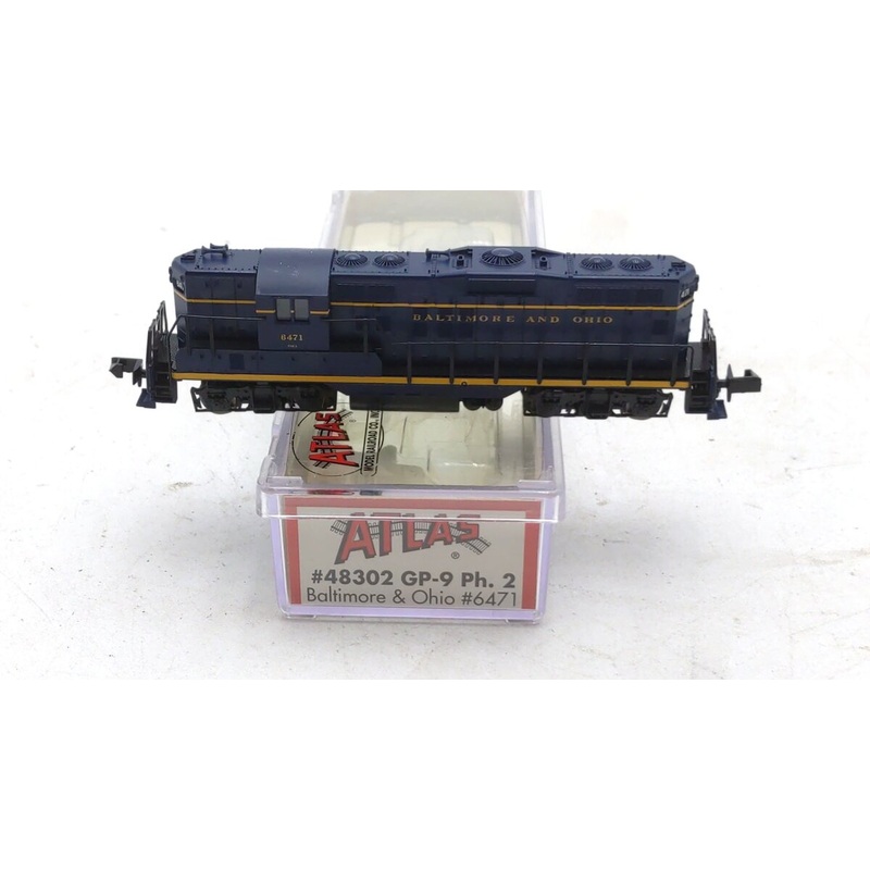 Atlas 48302 N Scale Baltimore & Ohio GP-9 Ph.2 Diesel Locomotive #6471 LN/Box