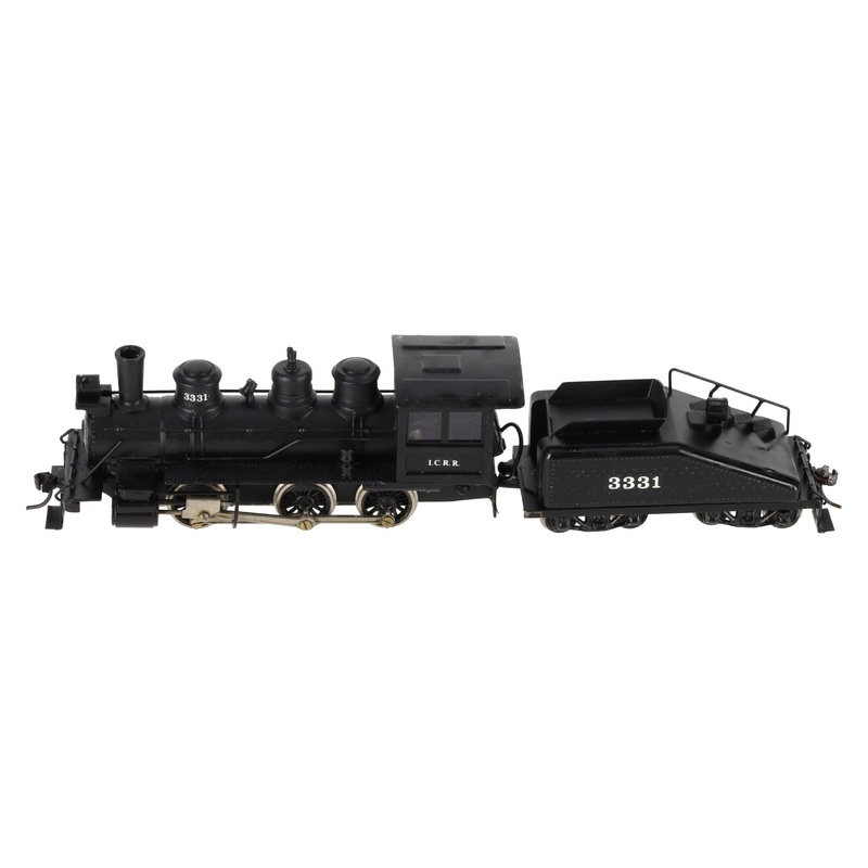 BRASS HO Scale Illinois Central 0-6-0 Steam Locomotive and Tender #3331 EX