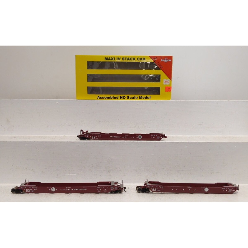 InterMountain 47362-01 HO Scale BNSF Maxi IV Stack Car #253367 3-Pack LN/Box