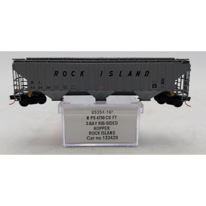 InterMountain 65354-16 N Scale Rock Island 4750 Rid Sided Hopper Car #132429 LN/Box