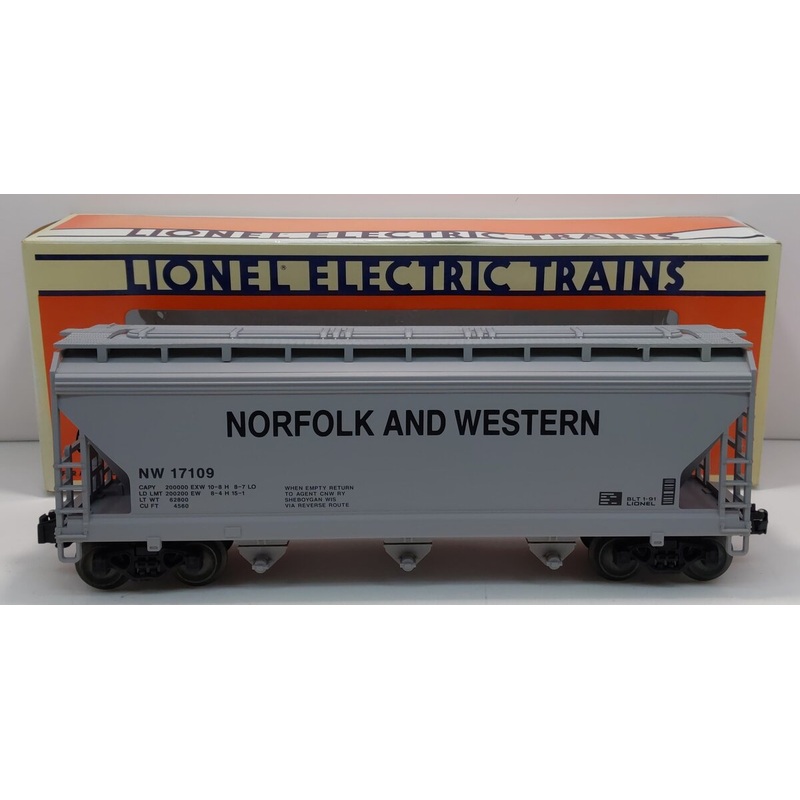 Lionel 6-17109 O Gauge Norfolk & Western Centerflow 3-Bay Hopper #17109 NIB