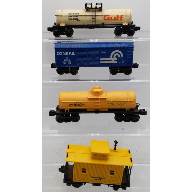 Lionel O Gauge Assorted Vintage freight Cars #9179/#9050/#9035/#9150 [4] EX