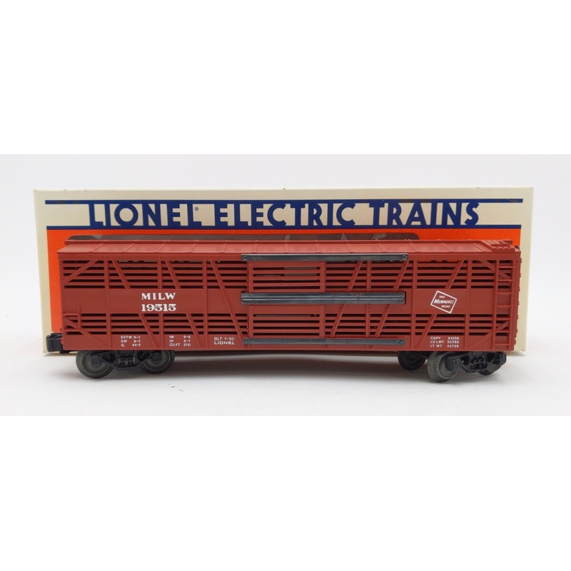 Lionel 6-19515 O Gauge Milwaukee Road Stock Car VG/Box