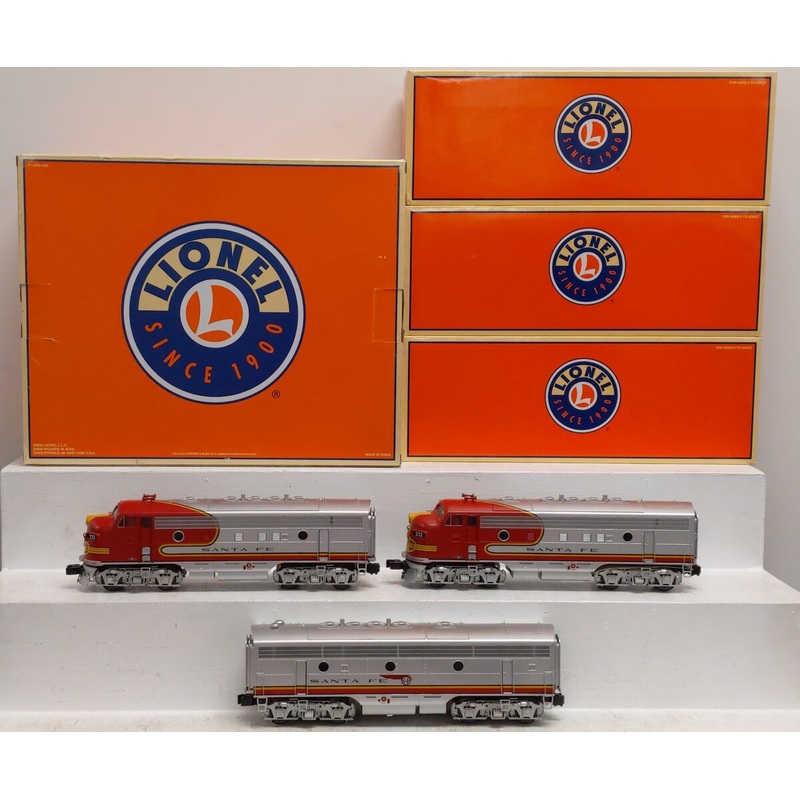 Lionel 6-24589 Santa Fe F7 ABA Diesel Locomotive Set #332/333 with RS & TMCC EX/Box