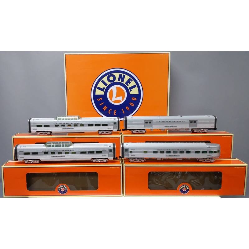 Lionel 6-25722 O Gauge D&RGW California Zephyr 18” Aluminum Passenger 4-Car Set EX/Box