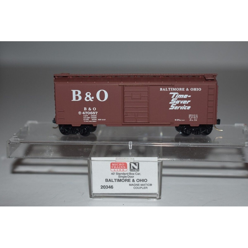Micro-Trains 02000346 N Baltimore & Ohio 40′ Standard Single Door Boxcar #470687 NIB