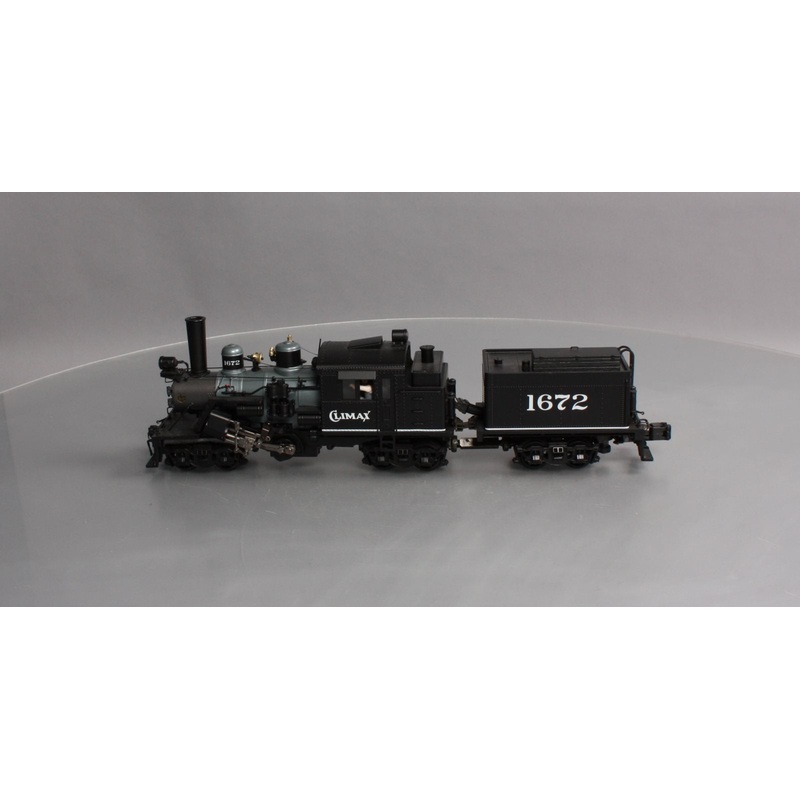 MTH 20-3220-1 O Climax Logging Locomotive & Tender w/PS2 #1672 EX