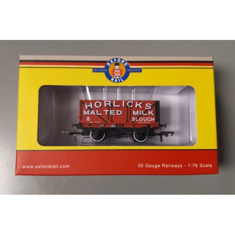 Oxford Rail OR76MW7032 OO Horlicks Malted Milk Slough 7 Plank Mineral Wagon #8 LN/Box