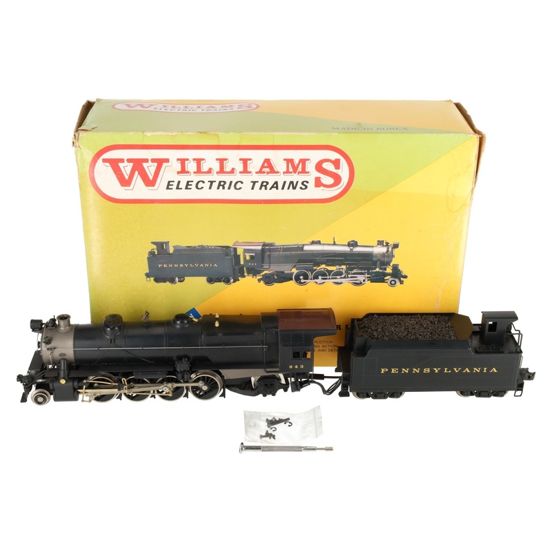 Williams 6100 O Scale BRASS PRR L1S 2-8-2 Mikado Steam Locomotive & Tender #843 EX/Box