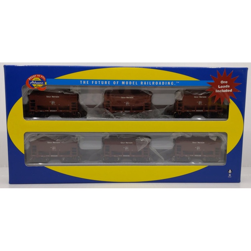 Athearn 87037 HO Scale Great Northern 24′ Ore Car (Set of 6) NIB