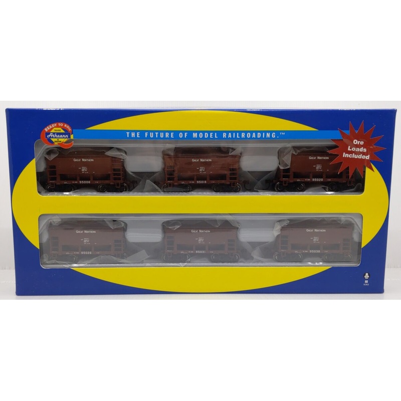 Athearn 87038 HO Scale Great Northern 24′ Ore Car 6-Pack NIB