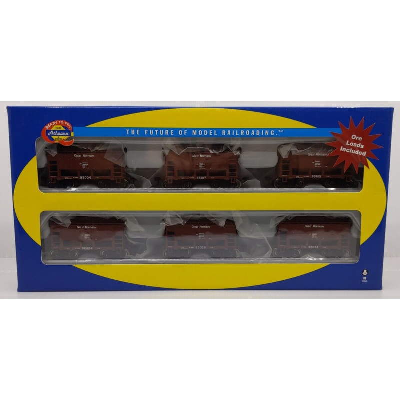 Athearn 87039 HO Scale Great Northern 24′ Ore Car 6-Pack NIB