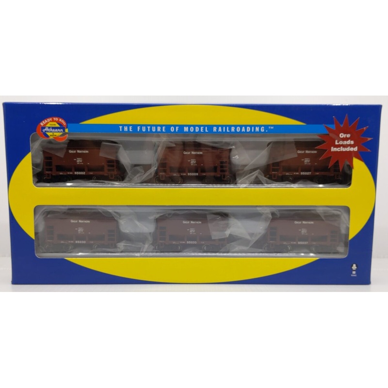 Athearn 87040 HO Scale Great Northern 24′ Ore Car 6-Pack NIB