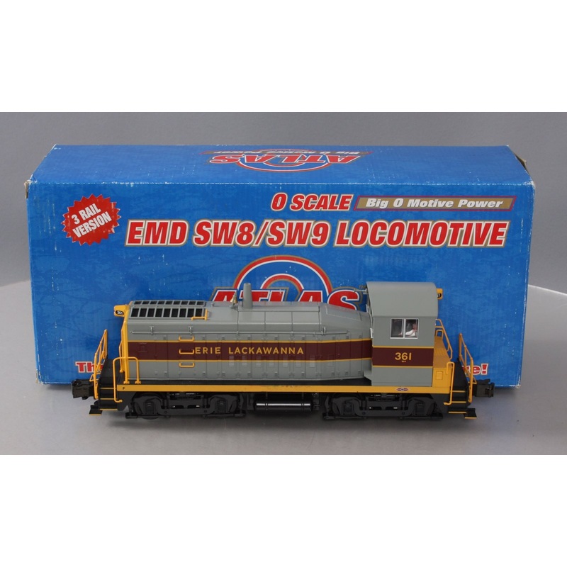 Atlas 6103-1 O Erie Lackawanna EMD SW8 Diesel Locomotive w/Sound #361 – 3 Rail NIB