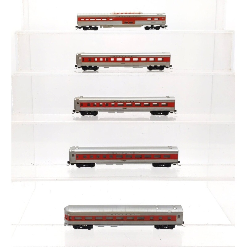Aurora 4725 N Gauge Santa Fe Postage Stamp Passenger Cars EX