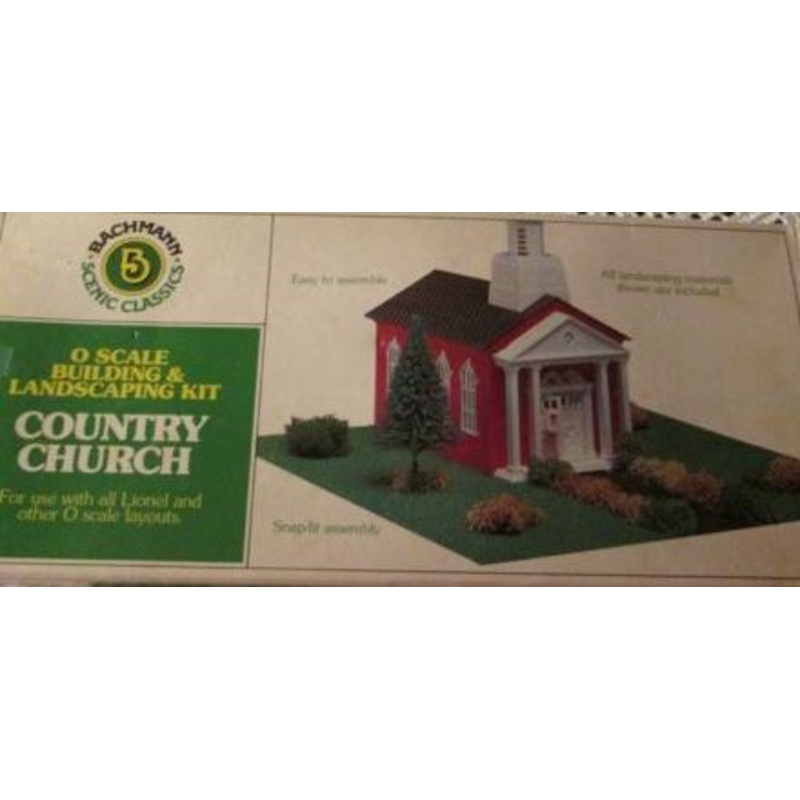 Bachmann 1984 O Plasticville Country Church Classic Building Kit NIB