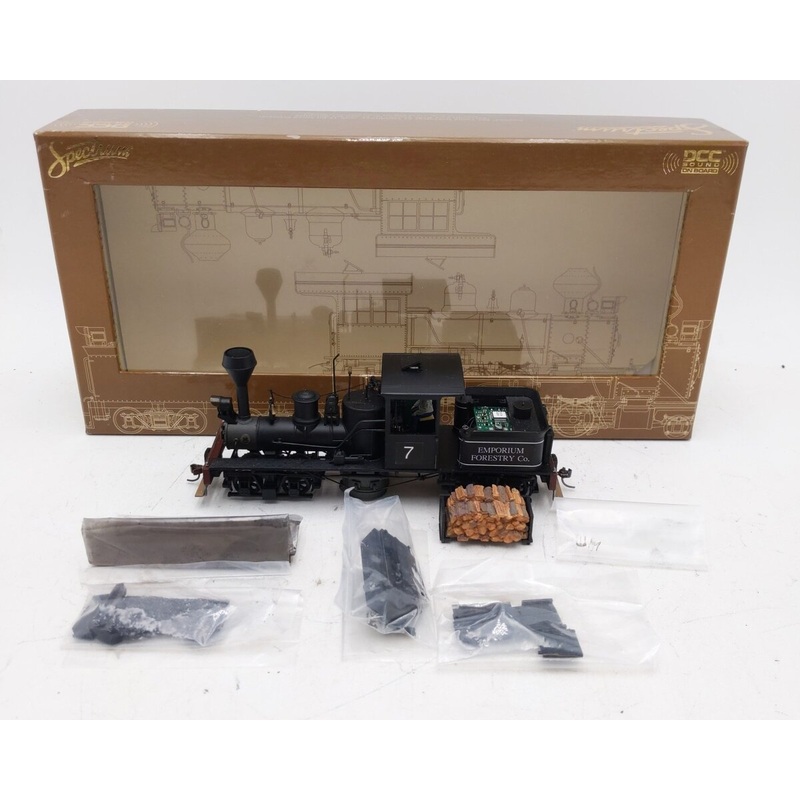 Bachmann 28504 On30 Emporium Forestry T-Boiler Two-Truck Shay w/Sound & DCC #7 EX/Box