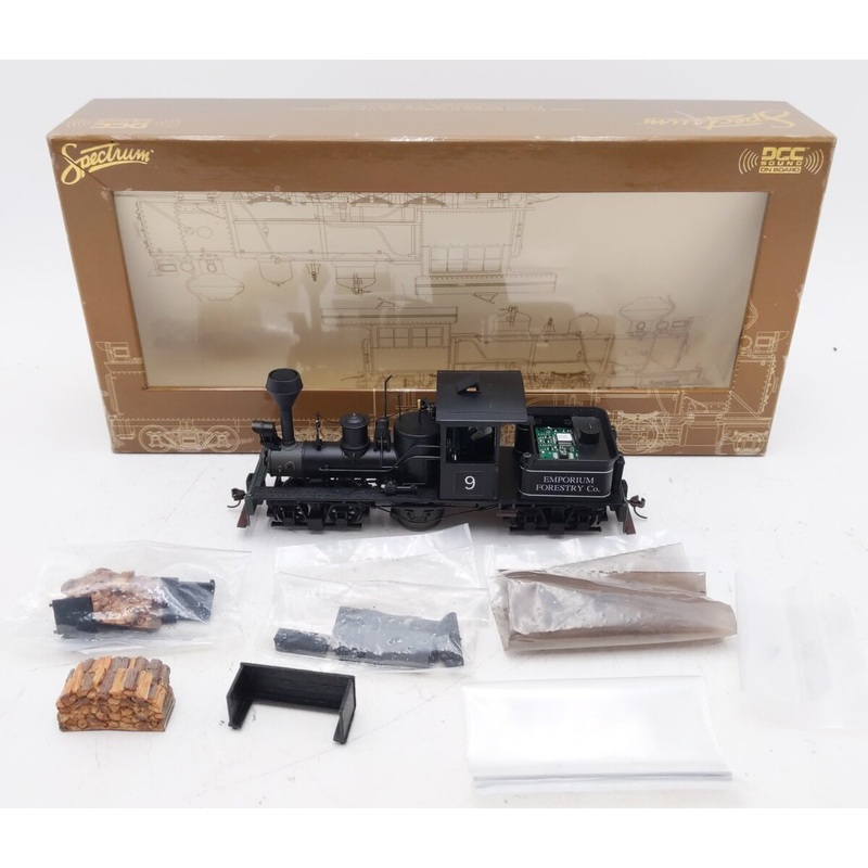 Bachmann 28504 On30 Emporium Forestry T-Boiler Two-Truck Shay w/Sound & DCC #9 EX/Box