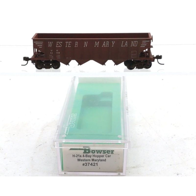 Bowser 37421 N Scale Western Maryland H-21a 70-Ton 4-Bay Hopper #63708 LN/Box