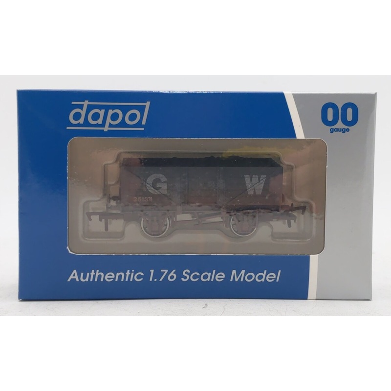 Dapol 4F-051-014 OO Gauge Weathered GWR 5 Plank Hopper w/ Coal #25134 LN/Box