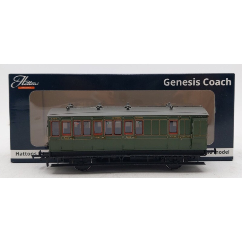 Hattons H4-4B-701B OO Southern Railway 4 Wheel 3rd Class Passenger Car #3594 LN/Box