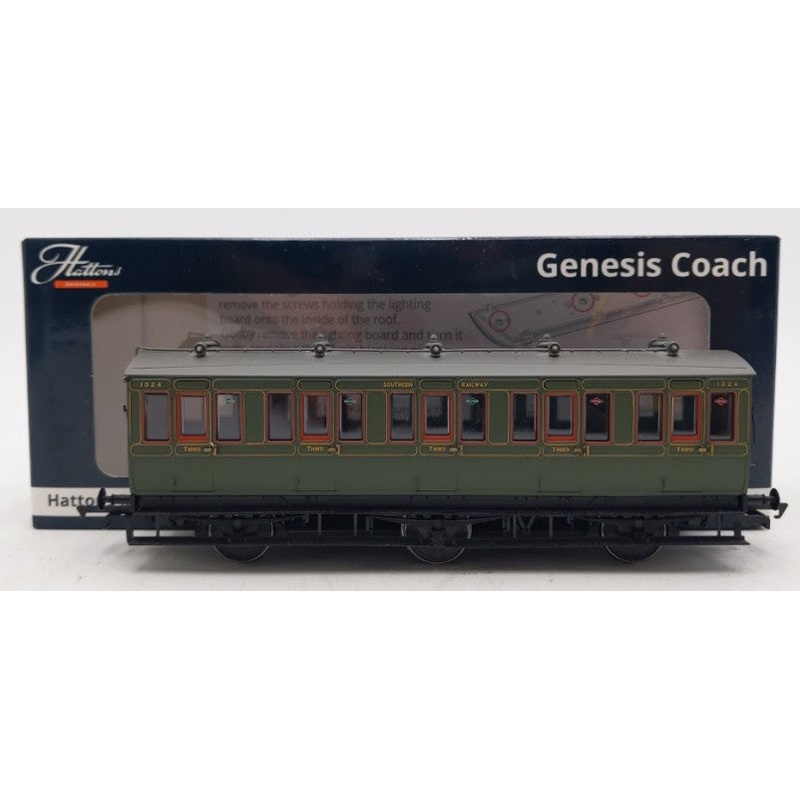 Hattons H4-6CL-701 OO Gauge Southern Railways 6 Wheel 1st/3rd Passenger #1524 LN/Box