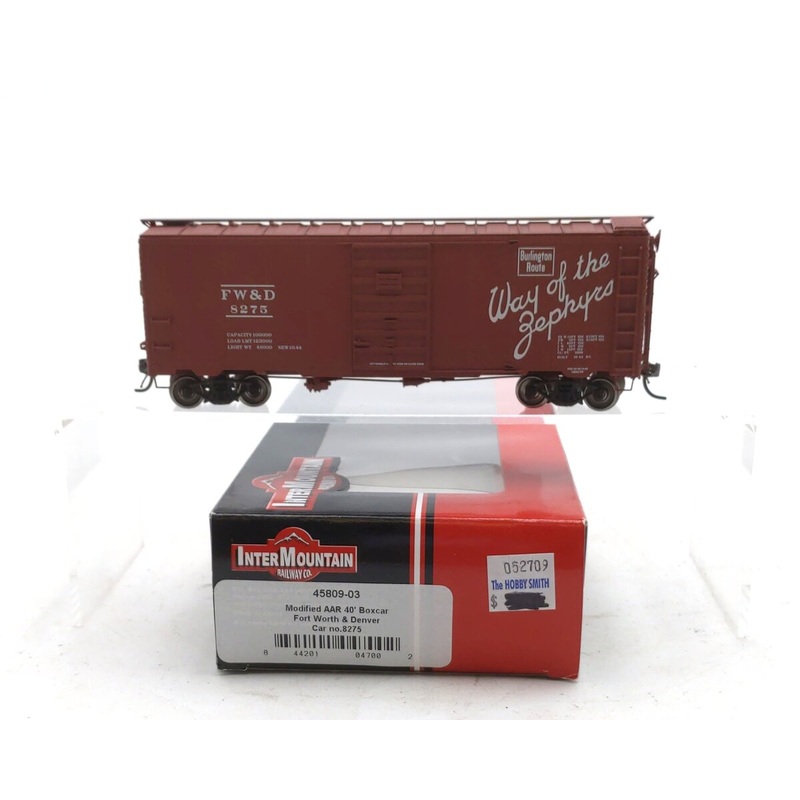 InterMountain 45809-03 HO Scale Forth Worth & Denver AAR 40′ Boxcar #8275 LN/Box