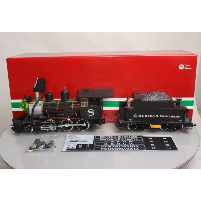 LGB 23192 G Scale Colorado & Southern Steam Locomotive and Tender #8 EX/Box