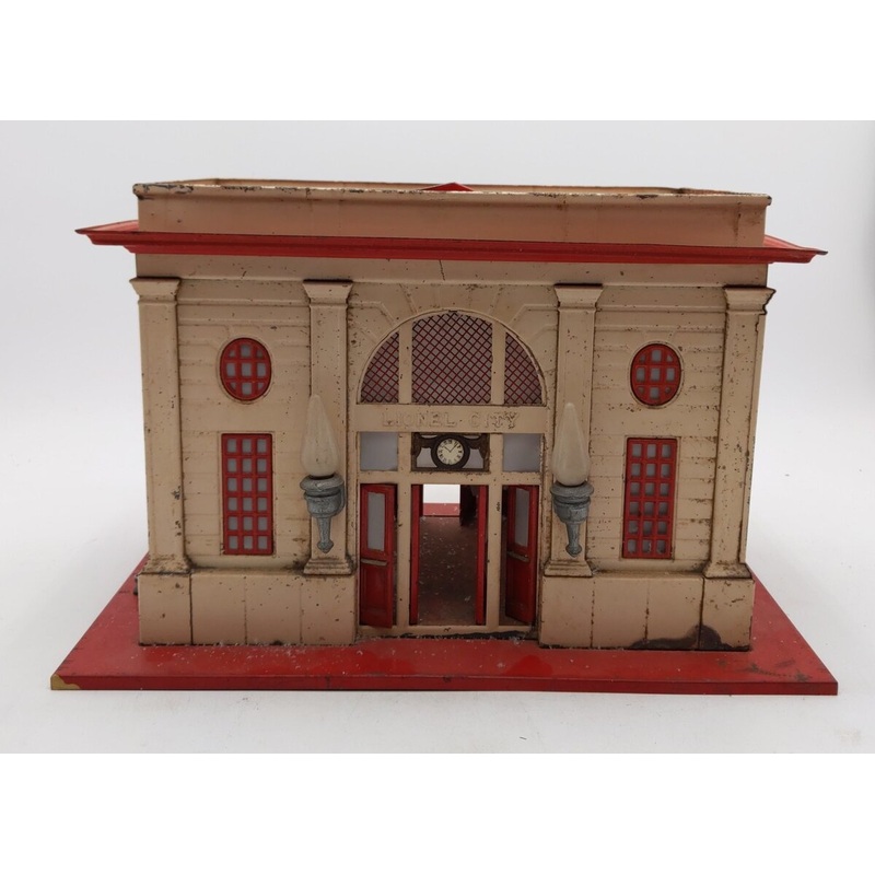 Lionel 115 O Gauge Vintage Lighted Tinplate Passenger Station