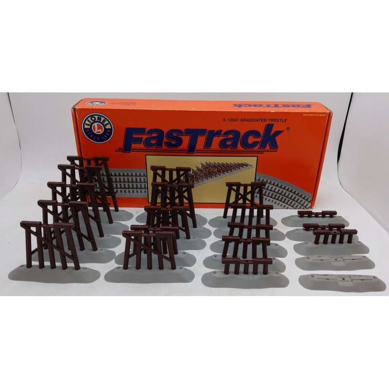 Lionel 6-12037 O FasTrack Graduated Trestle Set EX/Box