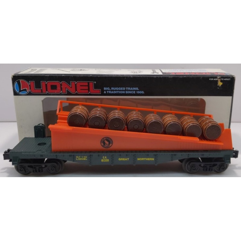 Lionel 6-16320 O Gauge Great Northern Barrel Ramp Car LN/Box
